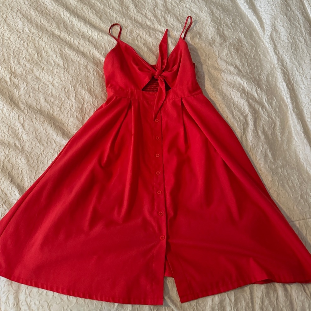 Red Flair Dress